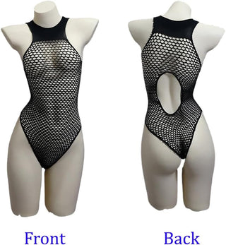 SM Play Sheer Fishnet Bodysuit