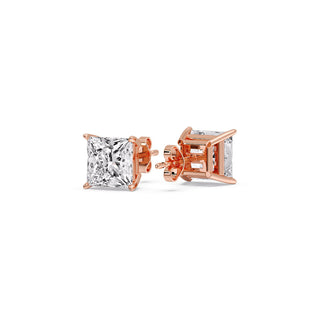 Princess Cut Diamond Stud Earring