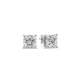 Princess Cut Diamond Stud Earring