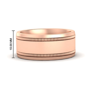 5 mm Mens Band Double Milgrain - MENAGERIE Intimates MENS Lingerie