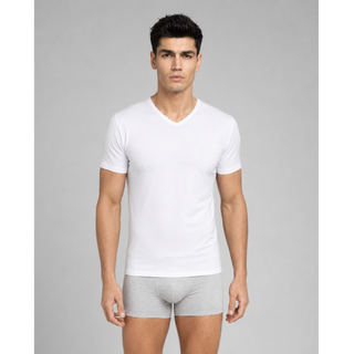 SilkCut Men’s Micro Modal V Neck Undershirts 3 Pack