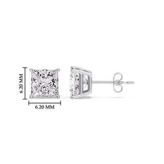 Princess Cut Diamond Stud Earring