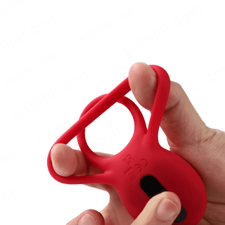 2 in 1 Tongue Clicking Stimulation Vibrating Egg and Double Cock Ring