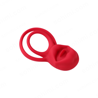 2 in 1 Tongue Clicking Stimulation Vibrating Egg and Double Cock Ring