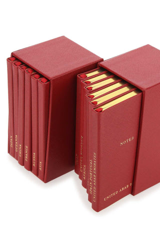 Prada Unisex Red Leather Notebook Set - MENAGERIE Intimates MENS Lingerie