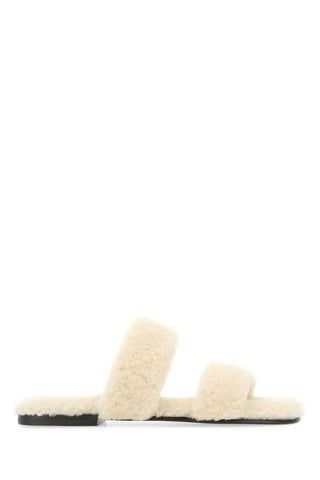 Ivory Shearling Bleach Slippers