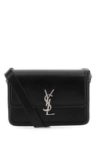 Saint Laurent  Black Leather Solferino Shoulder Bag