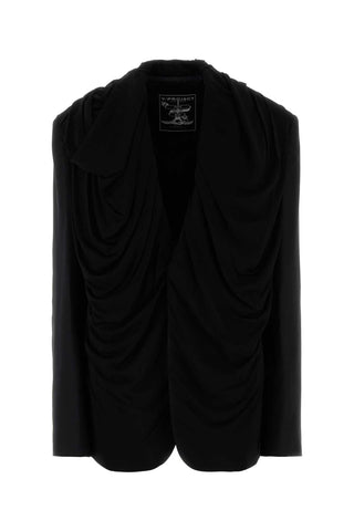 Y Project Black Stretch Twill Oversize Blazer | Femme Fit