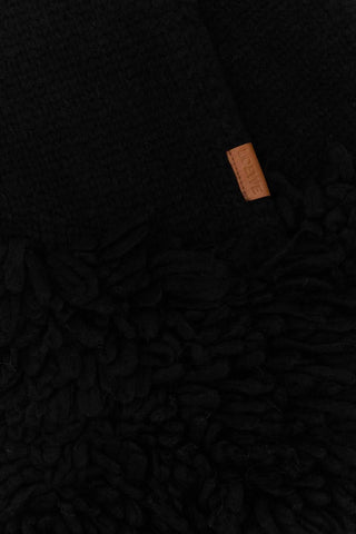 Black Alpaca Blend Scarf - MENAGERIE Intimates MENS Lingerie