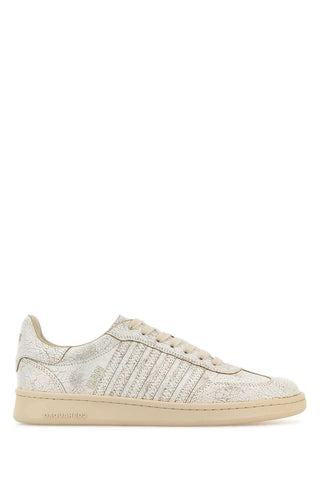 Dsquared White Leather Boxer Sneakers