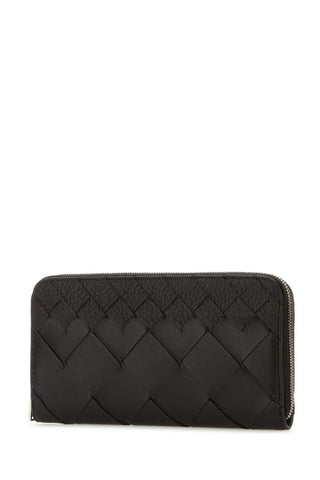 Bottega Veneta Men Dark Brown Leather Intrecciato Wallet - MENAGERIE Intimates MENS Lingerie