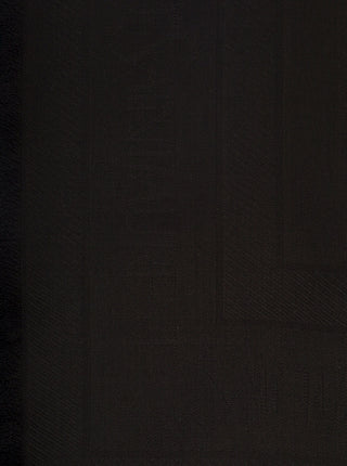 Saint Laurent Men Black Scarf With Jacquard Logo And Fringed Hem In Wool And Silk Man - MENAGERIE Intimates MENS Lingerie