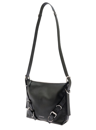 Givenchy Men 'Voyou' White Crossbody Bag With Logo And Buckle Detail In Leather Man