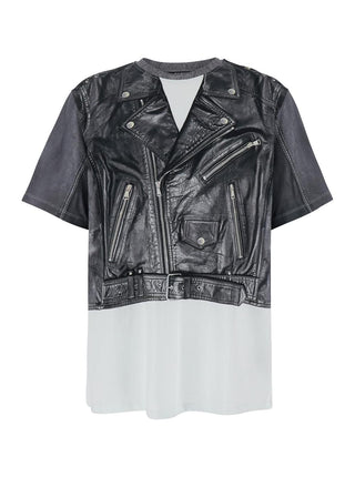 Balmain Men Black And White Crewneck T-Shirt
