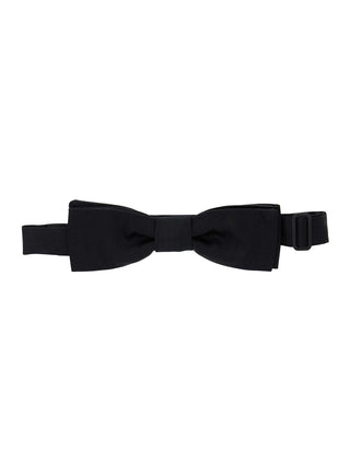 Black Silk Bowtie With Logo - MENAGERIE Intimates MENS Lingerie