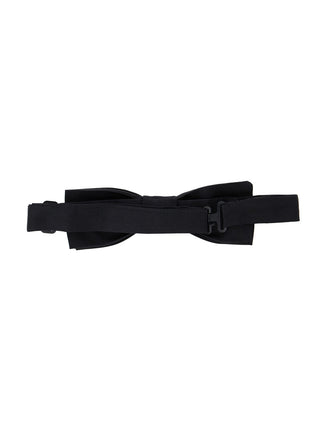 Black Silk Bowtie With Logo - MENAGERIE Intimates MENS Lingerie