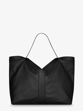 Y Oversize Leather Tote Bag