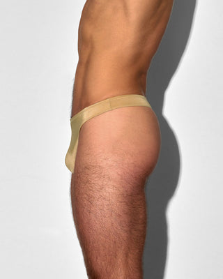 Swim Thong Solid Champagne Nude
