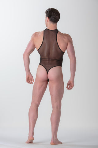 Pure Seduction | Thong Body Suit | Black + Gold