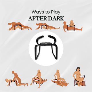 ObsidianThrill Large Sex Position Enhancer Chair with Handrail - MENAGERIE Intimates MENS Lingerie
