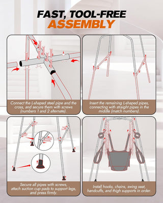 TitanPlay Heavy-Duty Premium Sex Swing Frame Set