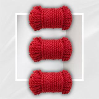 Cotton Shibari Bondage Rope | RED | 3 Pack