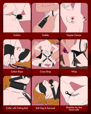 NoirBond | 17 Piece Bondage Set