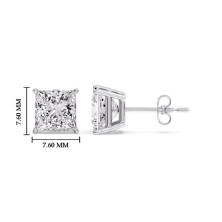 Princess Cut Diamond Stud Earring