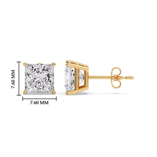 Princess Cut Diamond Stud Earring