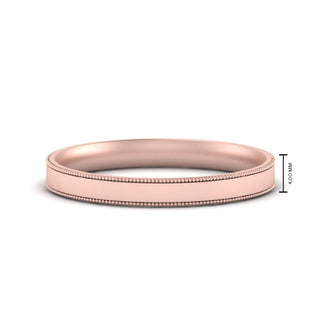 Milgrain Wedding Band | 4 mm