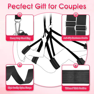 FlexComfort Adjustable Sex Swing Kit | Padded Support 500lb