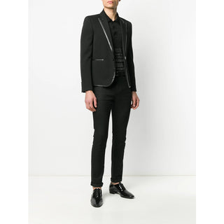 High-shine Collar Blazer