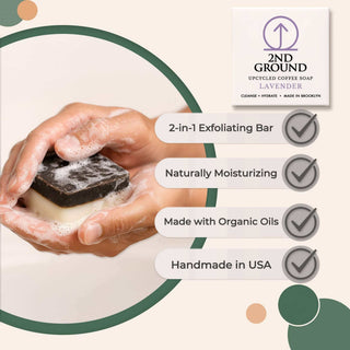 Cedar + Bay Leaf | Coffee Soap | Exfoliating, Hydrating, Zero-Waste
