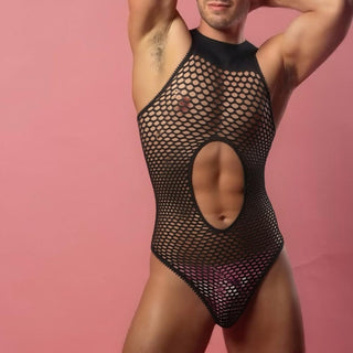 SM Play Sheer Fishnet Bodysuit