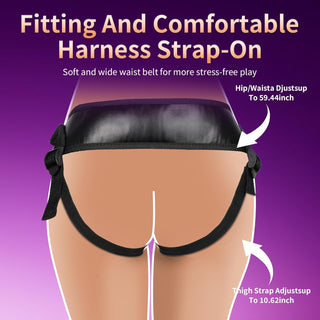 8" Thrusting Heated Dildo Strap-On Set