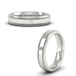5 mm Mens Band Double Milgrain - MENAGERIE Intimates MENS Lingerie