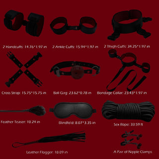 RedRitual 11-Piece BDSM Bondage Kit