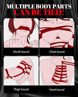 Cotton Shibari Bondage Rope | RED | 3 Pack