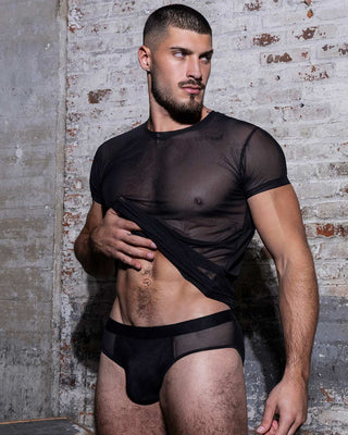 Sheer Low Rise Brief Black