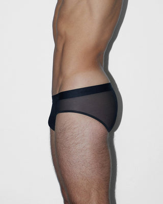 Sheer Low Rise Brief Black