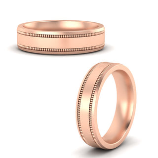 5 mm Mens Band Double Milgrain - MENAGERIE Intimates MENS Lingerie