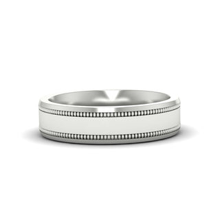 5 mm Mens Band Double Milgrain - MENAGERIE Intimates MENS Lingerie