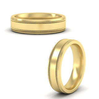5 mm Mens Band Double Milgrain - MENAGERIE Intimates MENS Lingerie