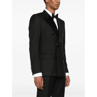 Peak Lapel Sequin Blazer