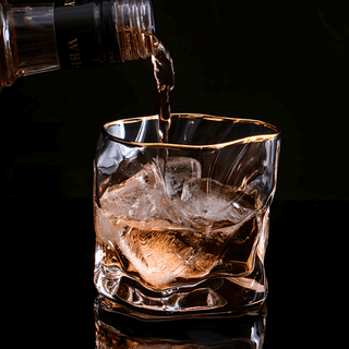 Gold Hoshi Japanese Crystal Whisky Glass