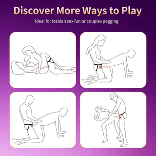 8" Thrusting Heated Dildo Strap-On Set