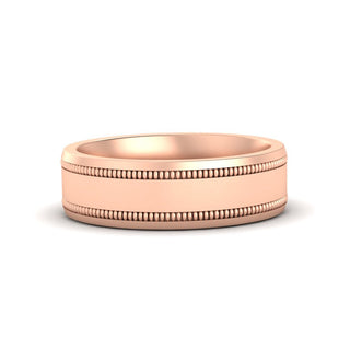 5 mm Mens Band Double Milgrain - MENAGERIE Intimates MENS Lingerie