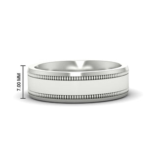 5 mm Mens Band Double Milgrain - MENAGERIE Intimates MENS Lingerie