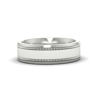 5 mm Mens Band Double Milgrain - MENAGERIE Intimates MENS Lingerie