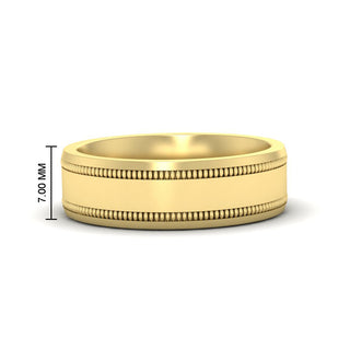 5 mm Mens Band Double Milgrain - MENAGERIE Intimates MENS Lingerie
